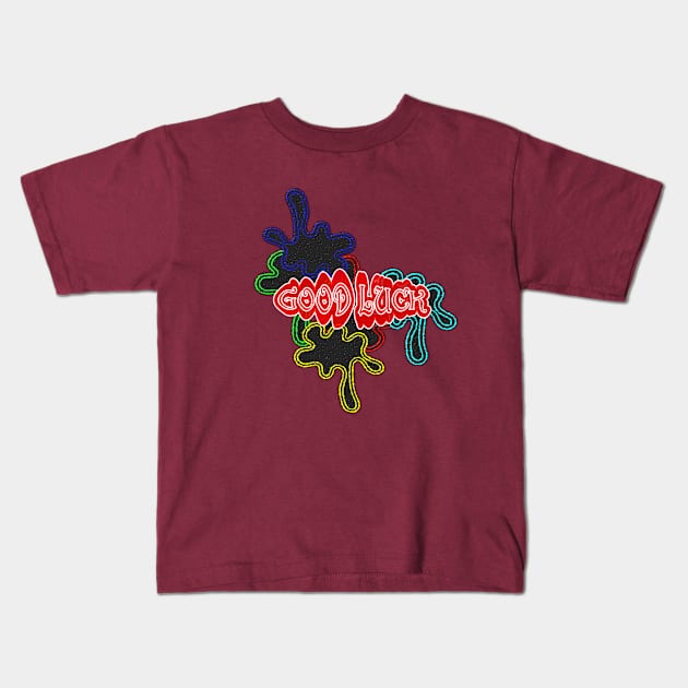 Good luck colourful hands Kids T-Shirt by Devshop997